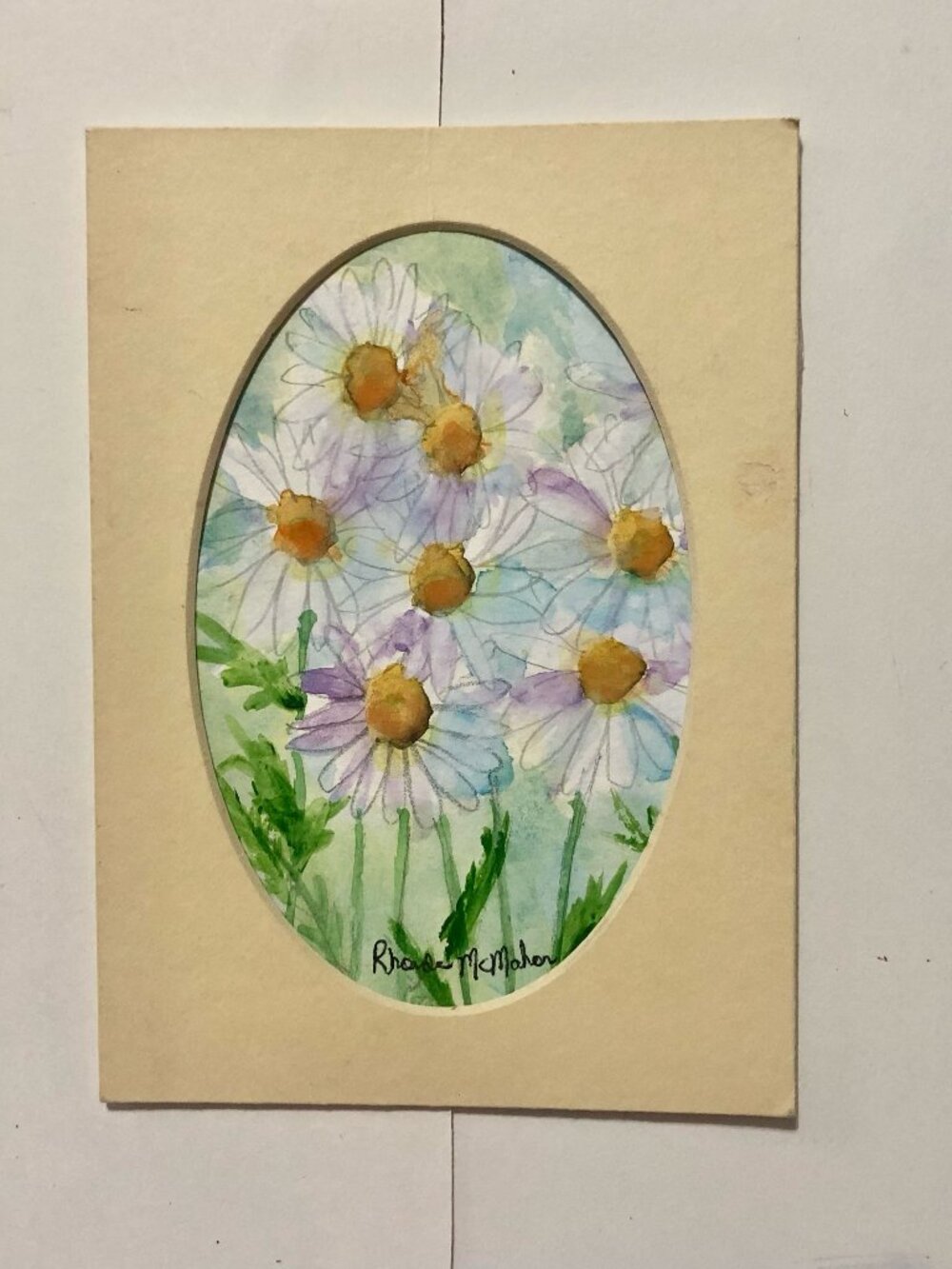 Watercolor Daisy Painting